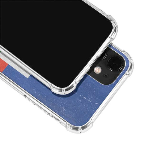 Haiti Flag Distressed iPhone 12 Clear Case